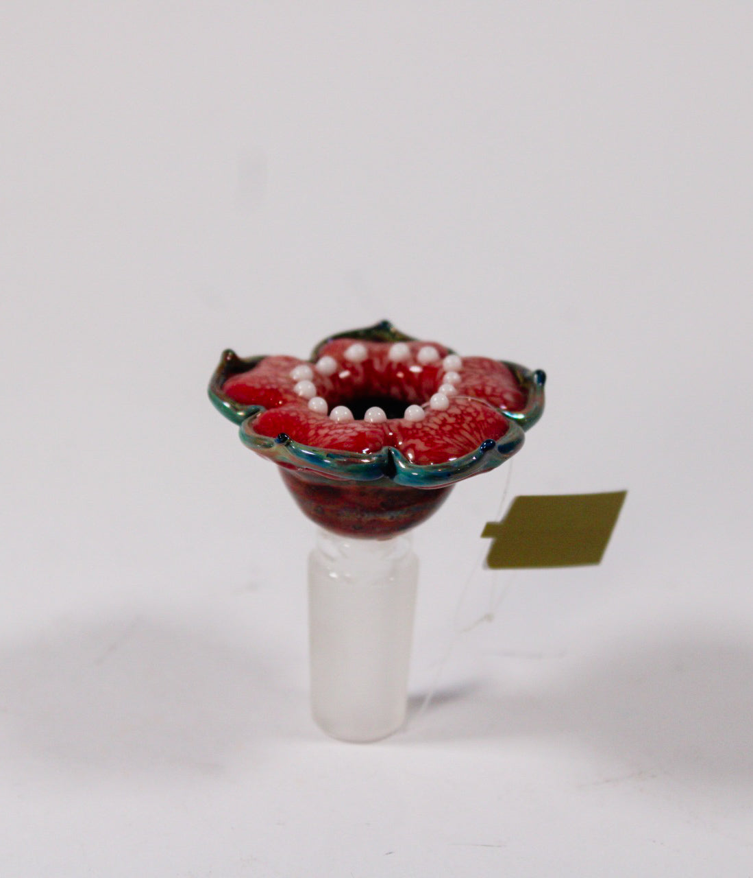 Cuenco Empire Glassworks de 14 mm Pieza de arte artesanal con temática de flores