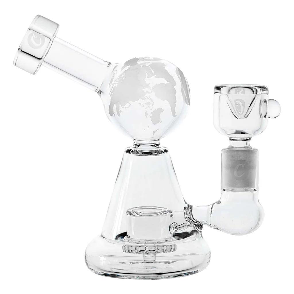 Cookies Globe Rig de Cristal | Dab Rig Premium con Diseño del Mundo Grabado