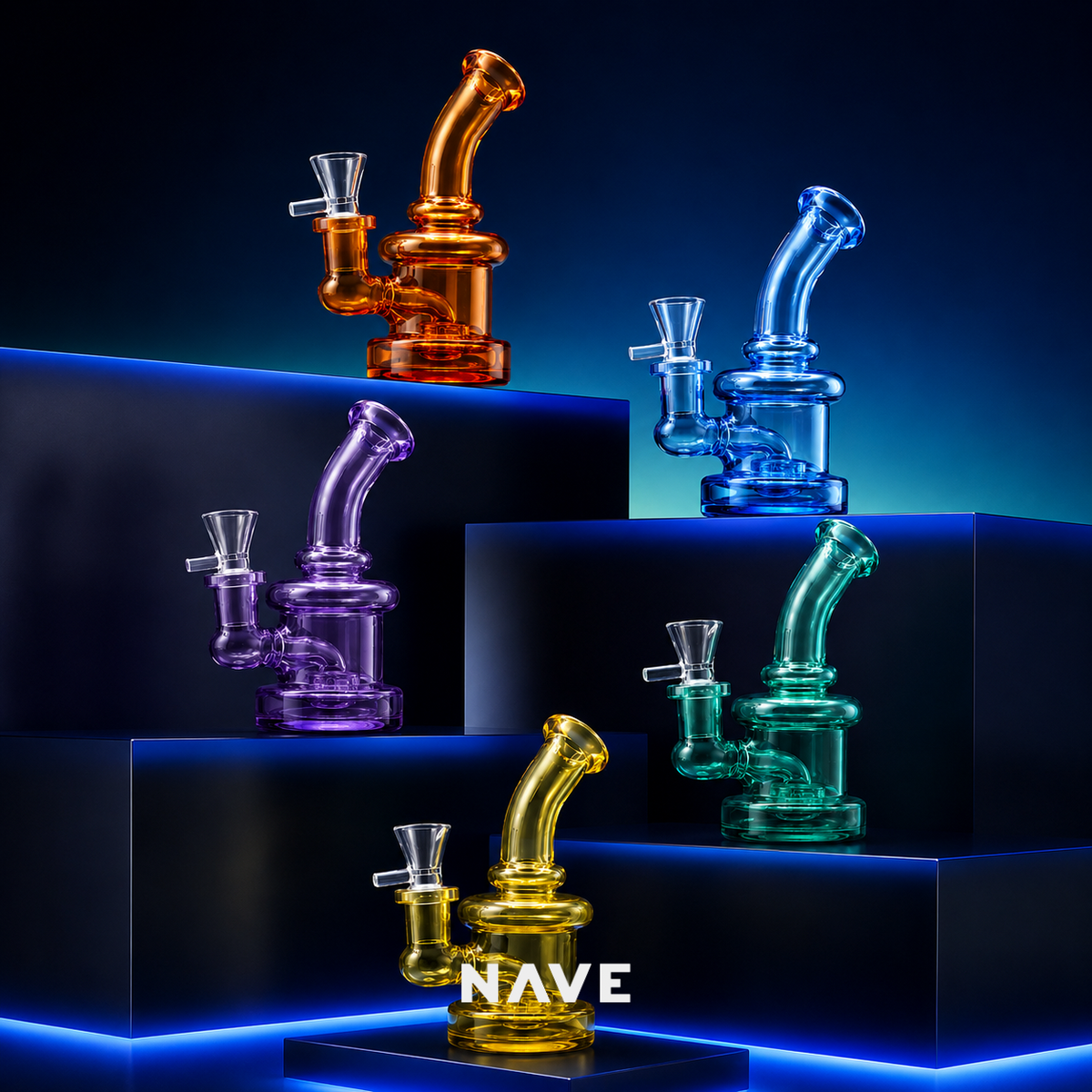 Mini Bong 5” con Donut Perc | Pipa de Agua de Vidrio