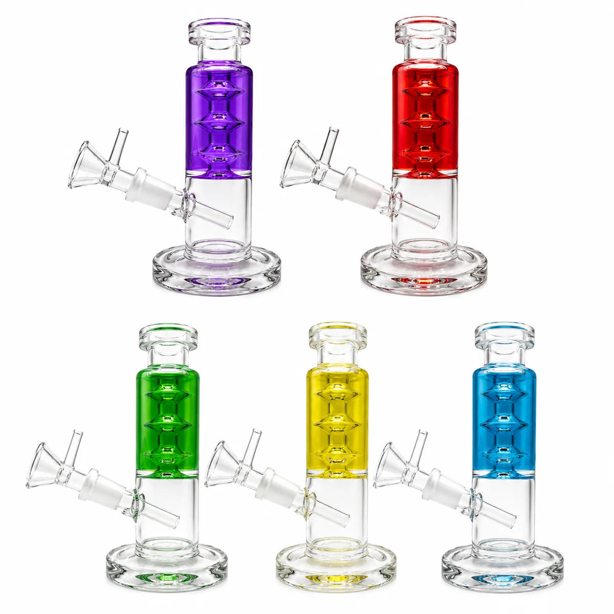 Mini Bong 6” Glycerin Coiled Stem | Pipa de Agua con Enfriamiento de Glicerina