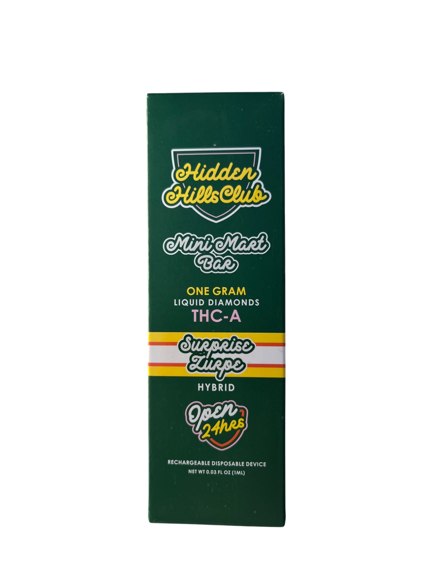 Hidden Hills Mini Mart Bar – 1g THC-A Liquid Diamonds (Surprise Zurpe, Hybrid)