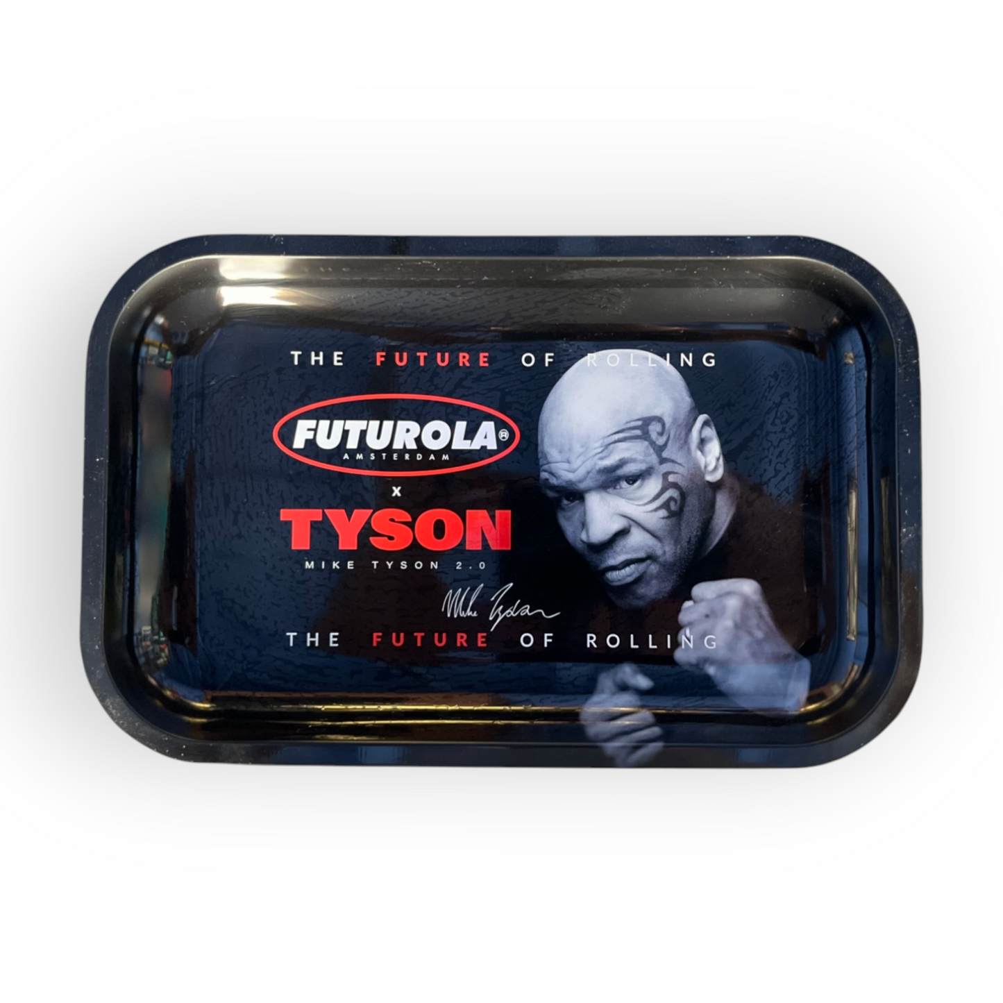 Futurola x Tyson Rolling Tray Negra - Charola Metálica para Preparar con Estilo