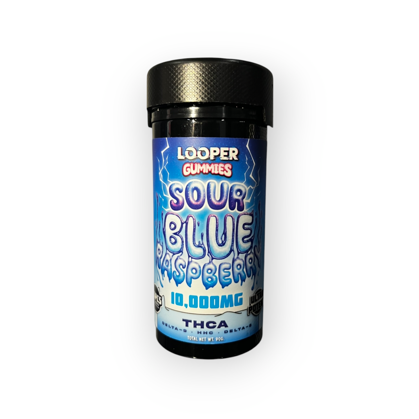 Looper Gummies THCA 10,000mg – Sour Blue Raspberry (Potencia extrema)
