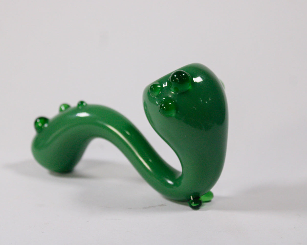 Pipa Da Fumo In Vetro Verde &ndash; Mini Cucchiaio Con 7 Fori &ndash; Ciotola In Vetro