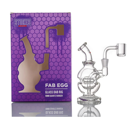 Stokes Fab Egg 5.1” Dab Rig 10MM – Mini Rig de Vidrio para Wax y Concentrados