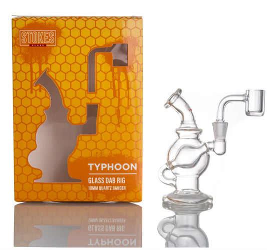 🌪️ Stokes Typhoon 4.7” Dab Rig 10MM – Mini Rig de Vidrio para Dabs