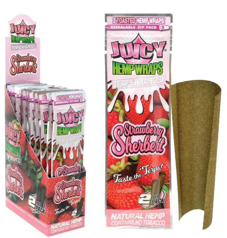 Hemp Wraps Strawberry Sherbert - Juicy Jay's