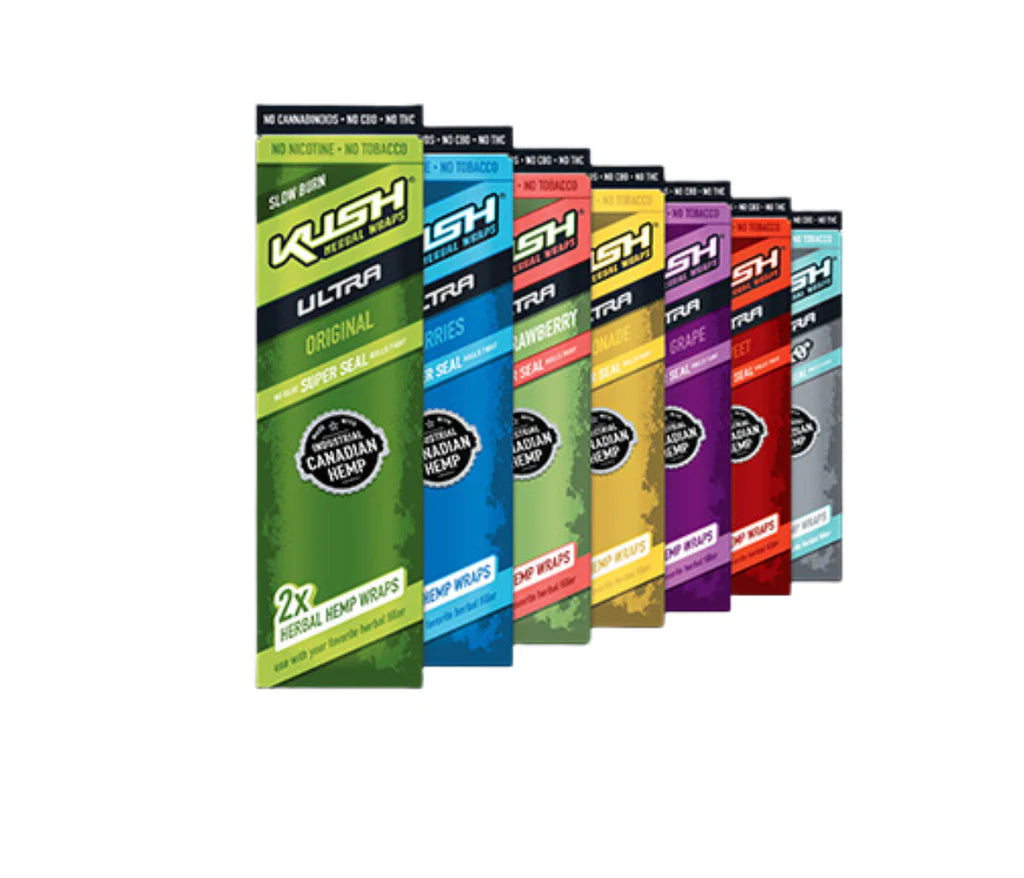 Kush Conical Hemp Wraps - Conos Pre-enrollados de Cáñamo Canadiense para Fumar