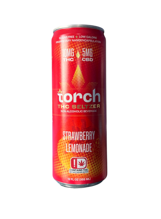 Torch THC Seltzer Strawberry Lemonade – 12 oz (10 mg THC + 5 mg CBD)
