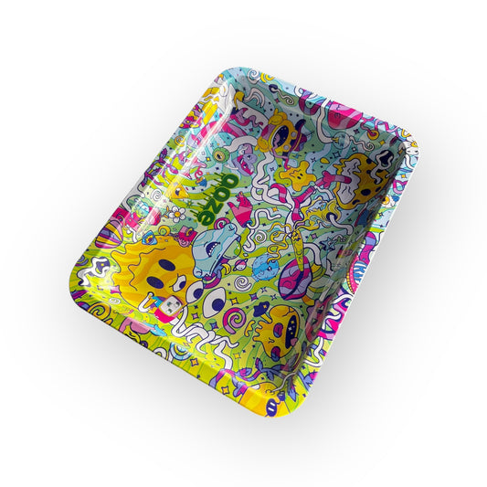 Charola para Fumar Ooze x Zooted – Edición Psicodélica de Metal