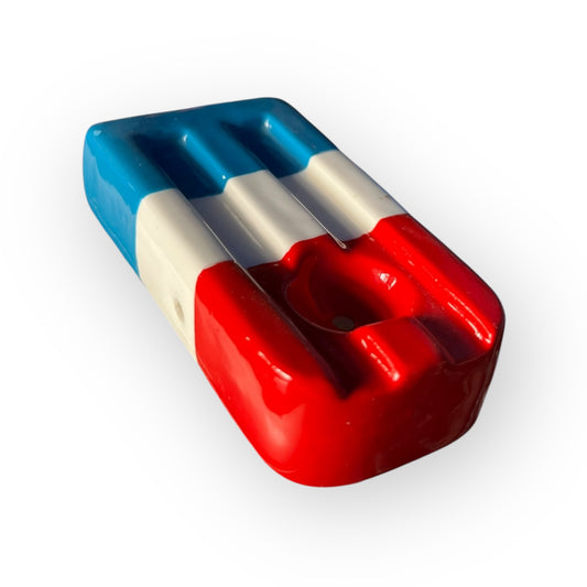 Pipa de Cerámica en Forma de Paleta – Diseño Retro y Colorido