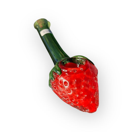 Pipa de Vidrio en Forma de Fresa – Diseño Frutal y Divertido