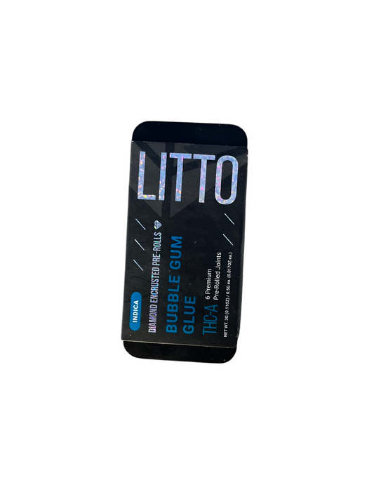 LITTO Diamond Encrusted Pre-Rolls – Bubble Gum Glue (Indica) | 6 x 0.5g
