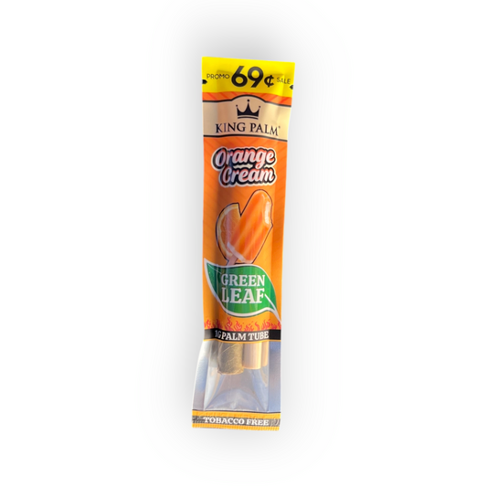 King Palm Palm Tube Orange Cream - Cono de Hoja de Palma Natural con Sabor a Crema de Naranja, 1 Gramo