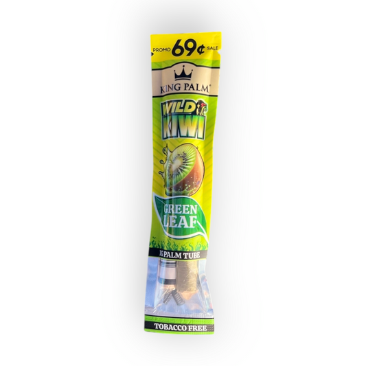 King Palm Palm Tube Wild Kiwi - Cono de Hoja de Palma Natural con Sabor a Kiwi, 1 Gramo