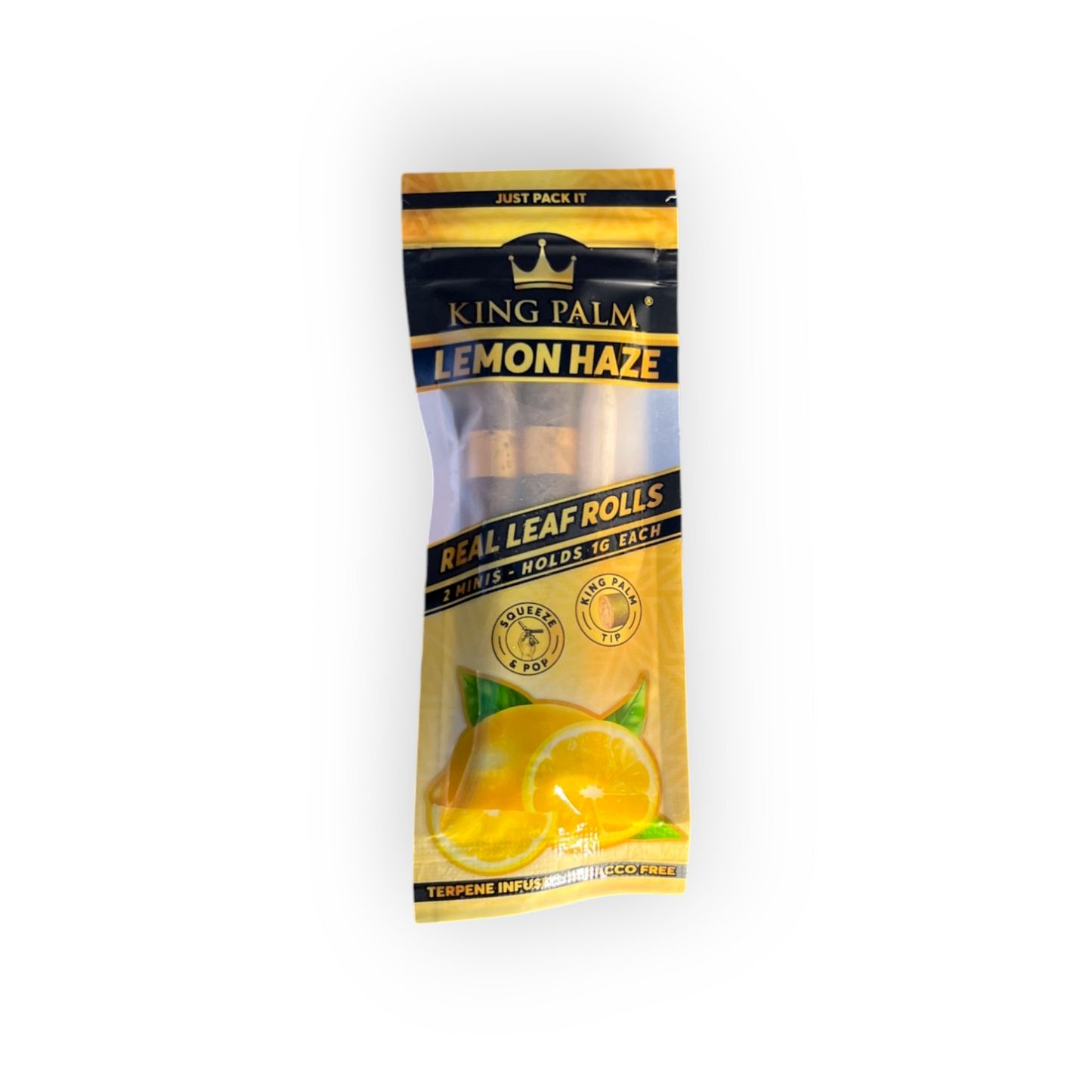 King Palm Real Leaf Wraps Lemon Haze - Conos de Hoja de Palma con Sabor a Limón Haze