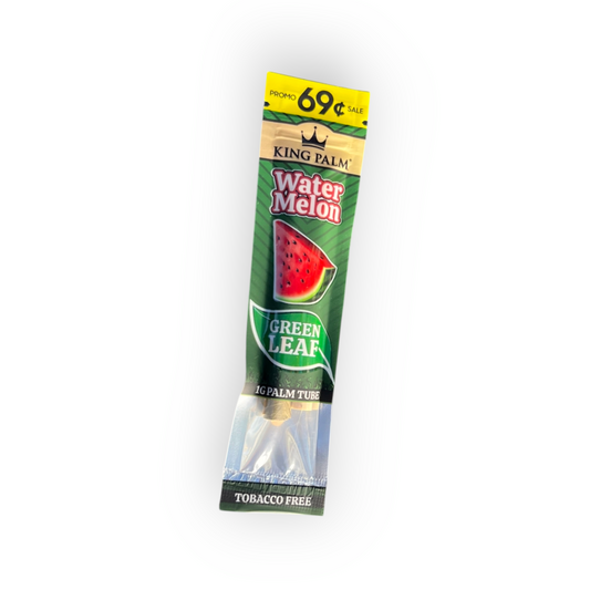 King Palm Palm Tube Watermelon - Cono de Hoja de Palma Natural con Sabor a Sandía, 1 Gramo