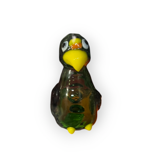 Pipa de Cristal en Forma de Perico - Accesorio para Fumar Diseño Único y Funcional