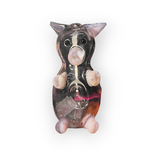 Pipa de Cristal en Forma de Cerdito – Pipa de Vidrio Compacta y Original para Fumar